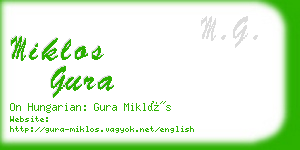 miklos gura business card